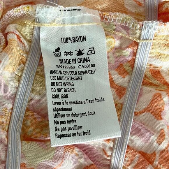 Rhythm Livin Evangeline Floral Mini Skirt Orange 10 - Picture 4 of 6